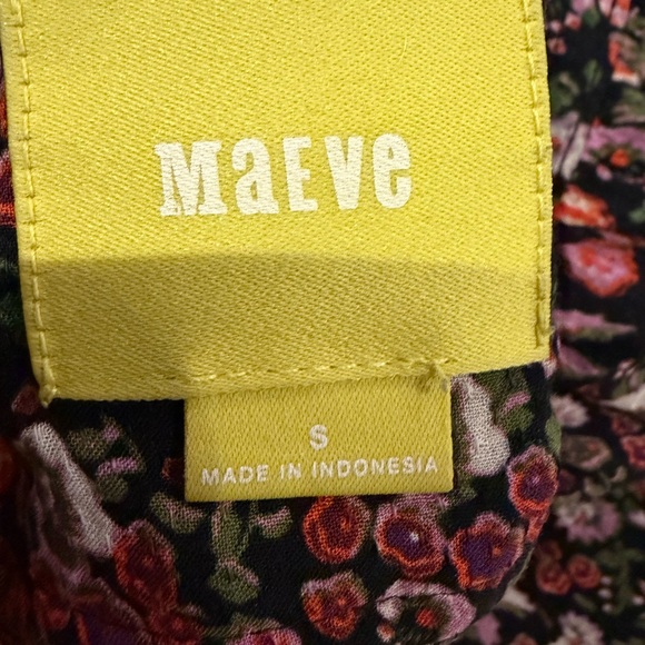 Maeve Black and Pink Floral Blouse - Picture 6 of 7